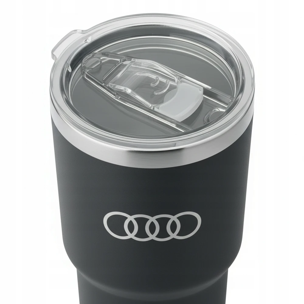 Ocean Puodelis su podwójnymi sciankami 500ml Audi Juodas termiczny automobiliui