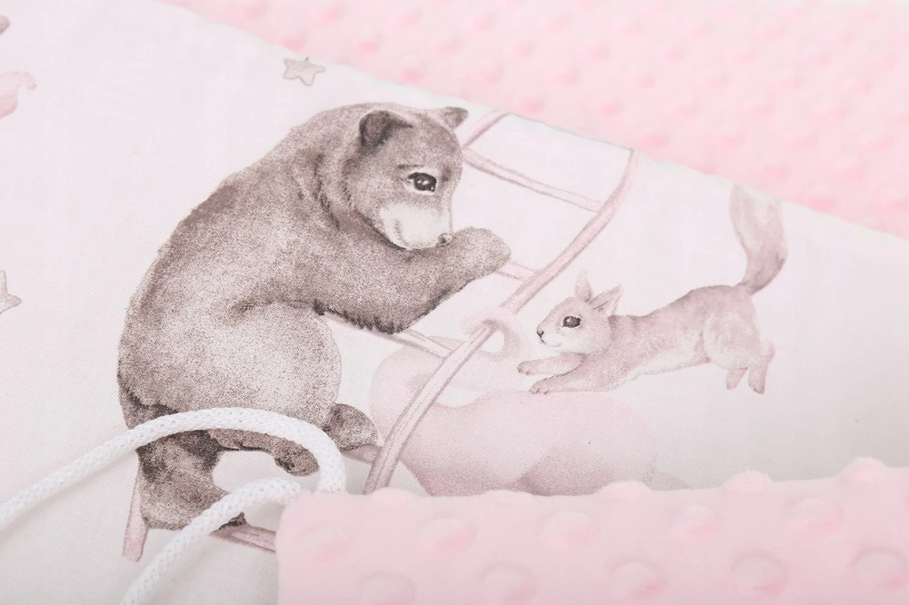 OCHRANIACZ DO ŁÓŻECZKA MINKY 120x60 NA SZCZEBELKI 180x30cm BABYMAM