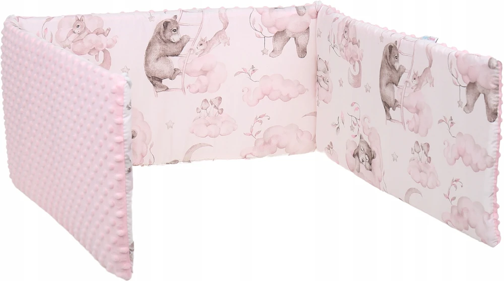 OCHRANIACZ DO ŁÓŻECZKA MINKY 120x60 NA SZCZEBELKI 180x30cm BABYMAM