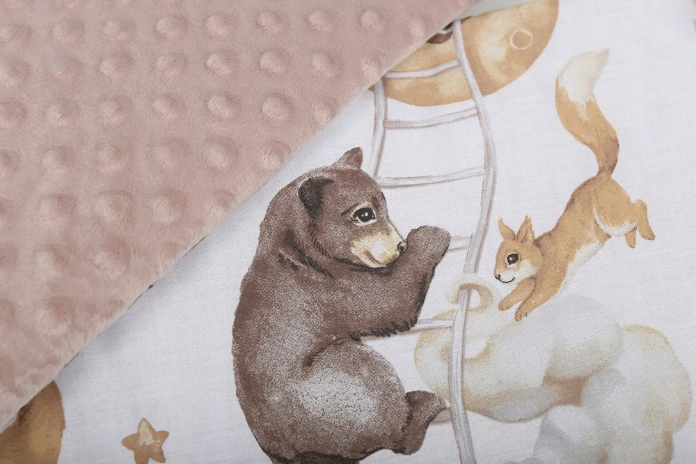 OCHRANIACZ DO ŁÓŻECZKA MINKY 120x60 NA SZCZEBELKI 180x30cm BABYMAM