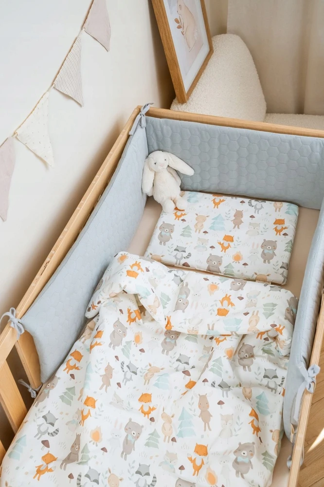 Ochraniacz do Łóżeczka Velvet Baby Mėlyna| 120x60 | ColorStories