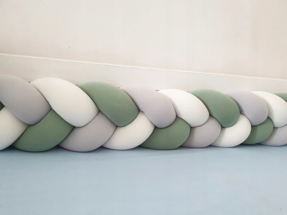 OCHRANIACZ DO ŁÓŻECZKA - warkocz BAWEŁNA 180 cm - Supelkowelove