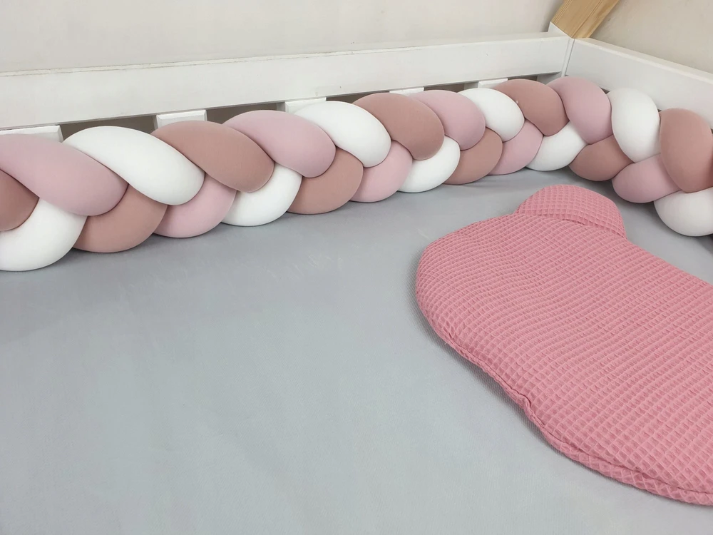 OCHRANIACZ DO ŁÓŻECZKA - warkocz BAWEŁNA 180 cm - Supelkowelove