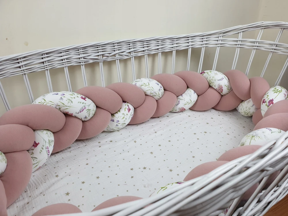 OCHRANIACZ DO ŁÓŻECZKA – warkocz su motywem BAWEŁNA 240 cm - Supelkowelove