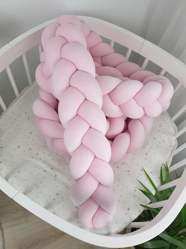 OCHRANIACZ DO ŁÓŻECZKA – warkocz WELUR 220 cm - Supelkowelove