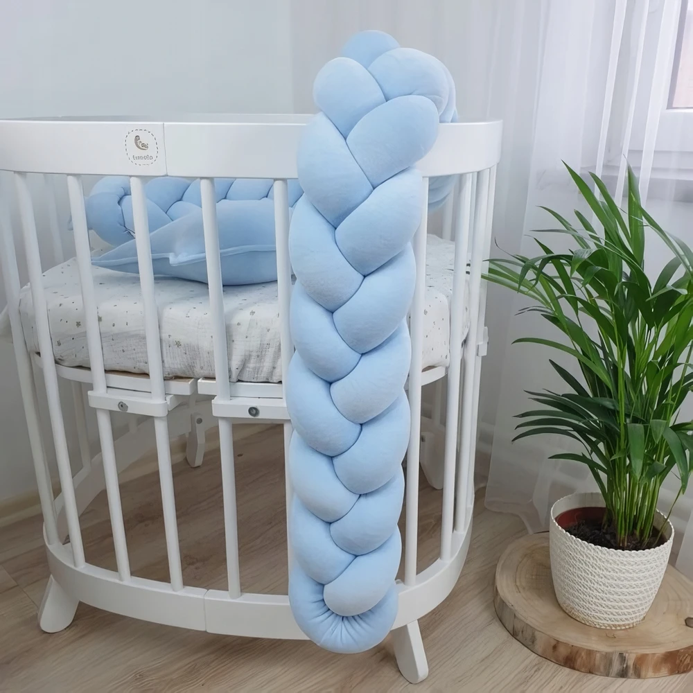 OCHRANIACZ DO ŁÓŻECZKA – warkocz WELUR 220 cm - Supelkowelove