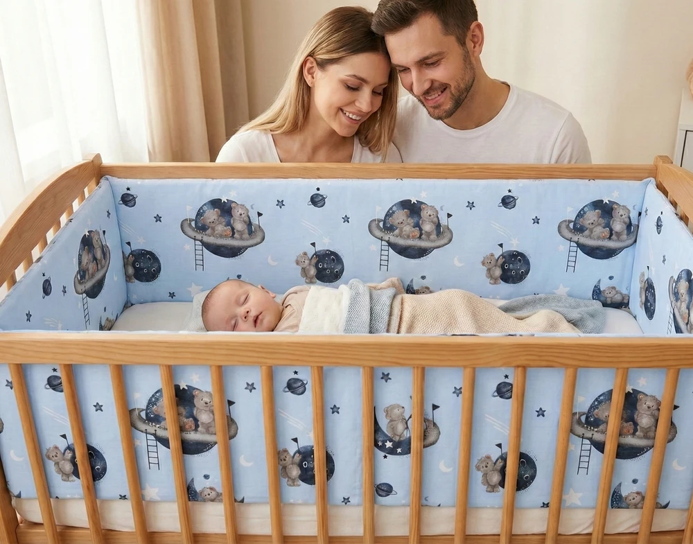 OCHRANIACZ NA CAŁE ŁÓŻECZKO 360x30cm DO ŁÓŻECZKA NA SZCZEBELKI BABYMAM