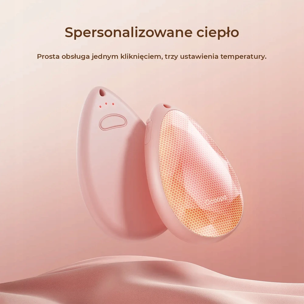 Ocoopa UT4 Rare 2x2000 mAh rankų šildytuvas, USB-C, rožinė
