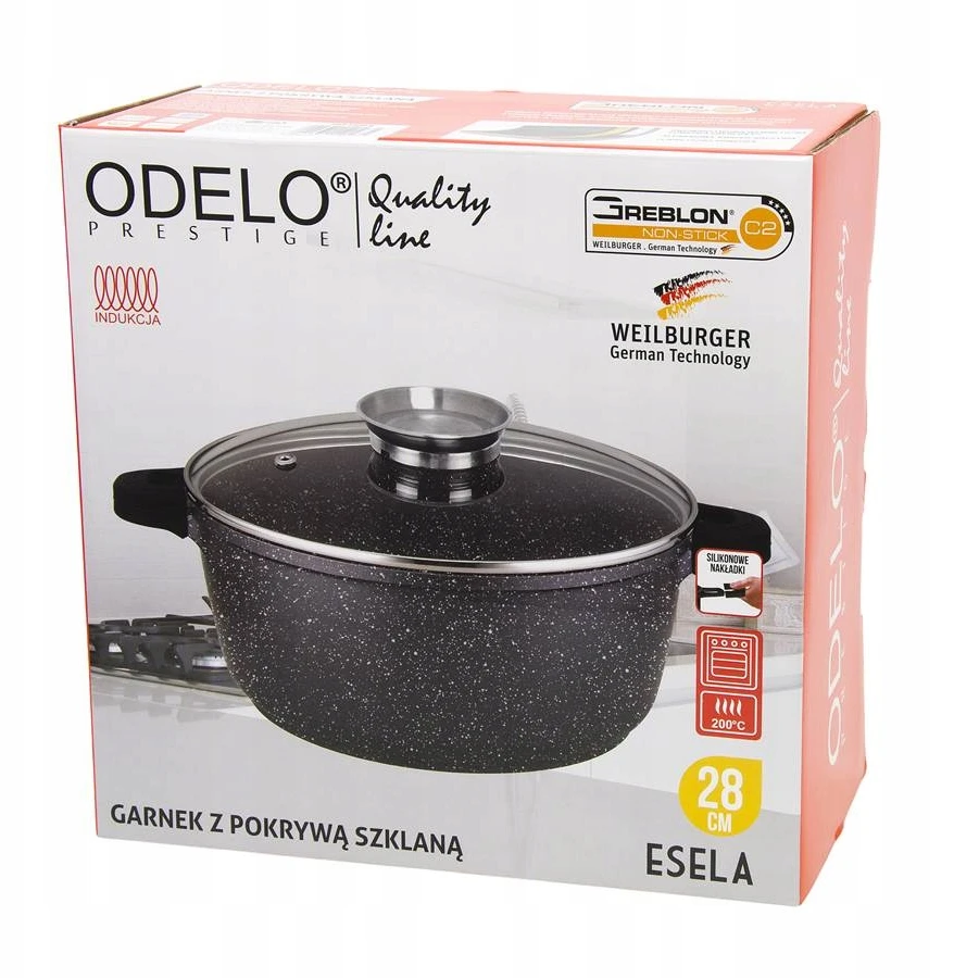 Odelo APVALUS vazonas 28 CM SU dangteliu GREBLON ESELA OD1984