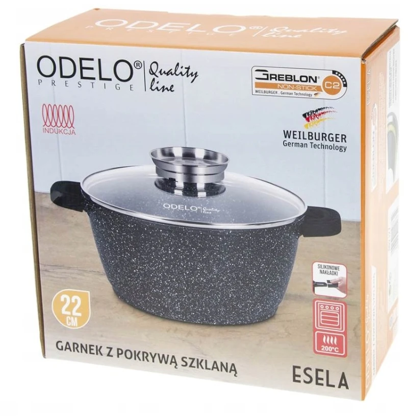 Odelo Greblon puodas su dangčiu 2,5 l 22 cm