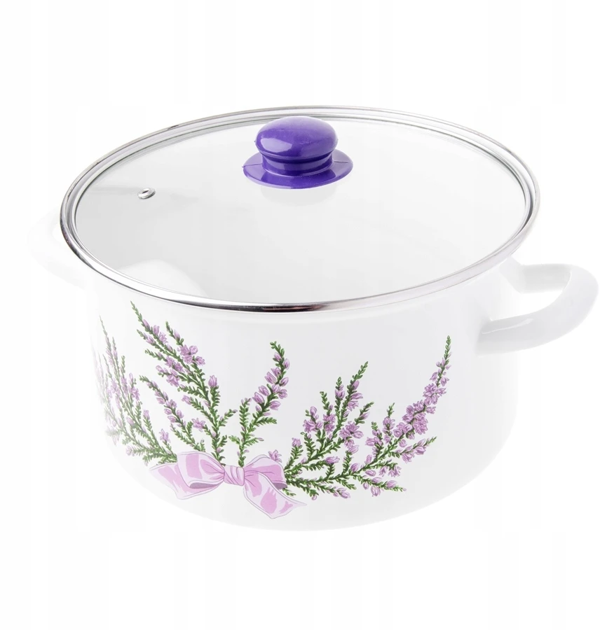 ODELO LEVANDŲ EMALINIS PUODAS 24CM 6,0L Baltas 1 vnt.