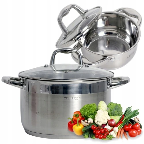 Odelo puodas su dangčiu 26 cm, 8.2l, nerūdijantis plienas