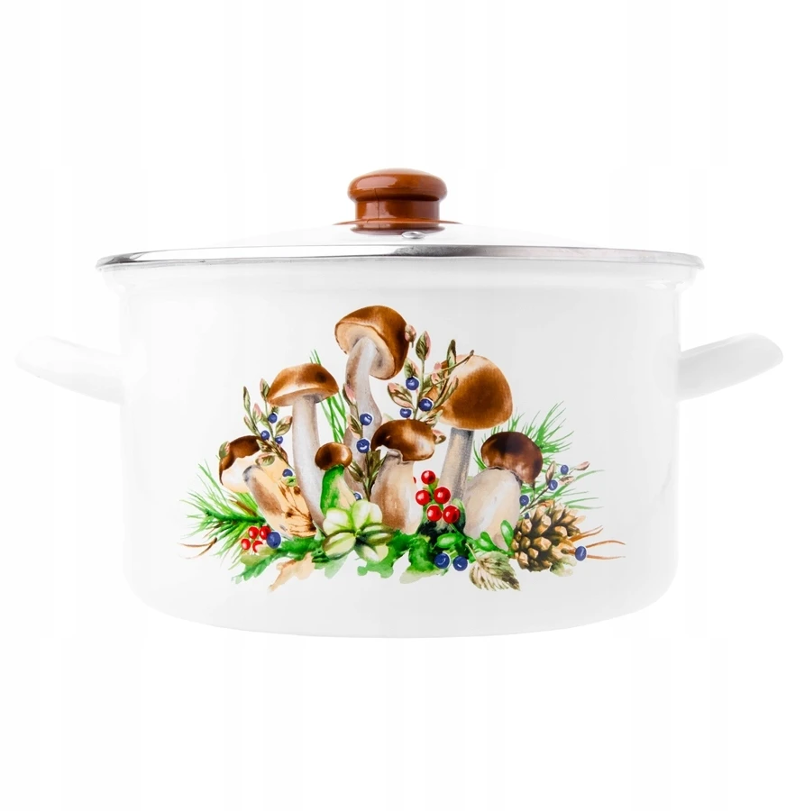 Lumarko Odelo Tradicinis vazonas OD 5052 grybai 22 CM 4,7 L emaliuoti