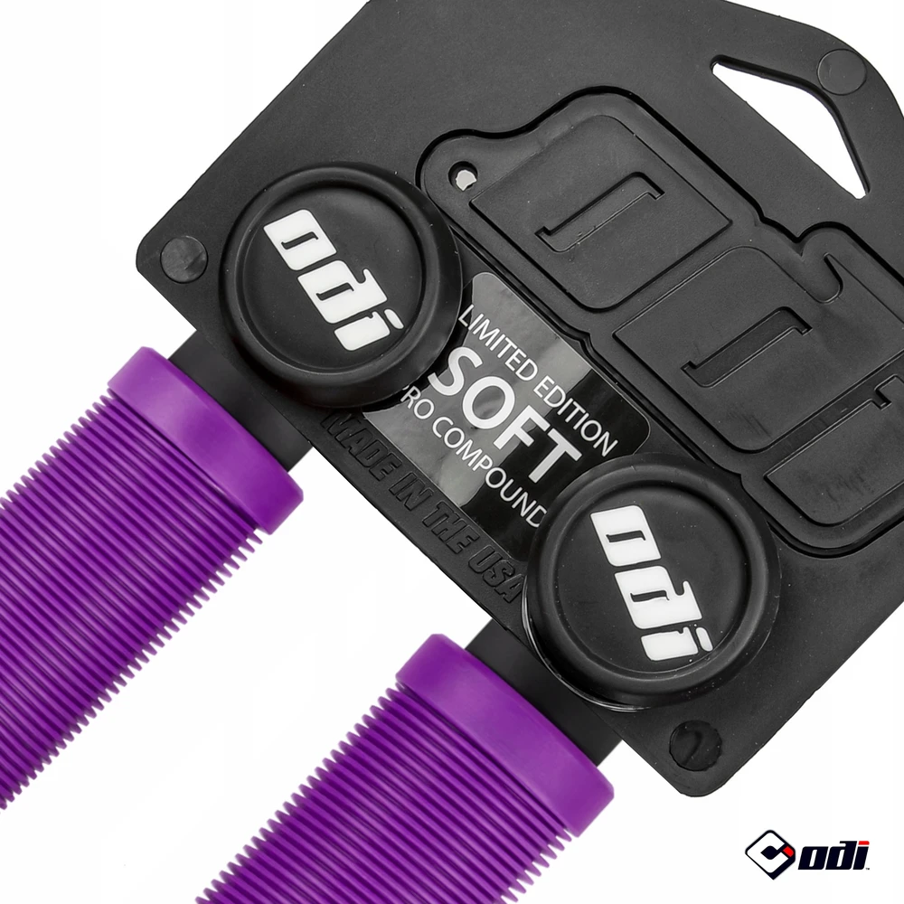 Odi dviračio rankenos RUBBER BIKE GRIPES PURPLE + KEYRING