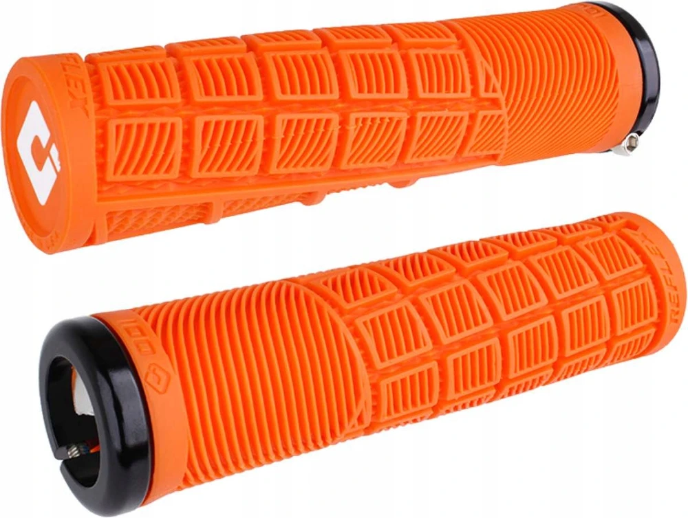 ODI GRIFFE REFLEX V2.1 Lock-ON rankenos prisukamos rankenos 135 mm oranžinės spalvos
