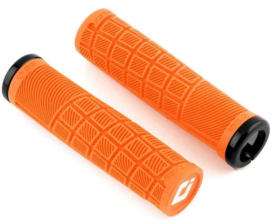 ODI GRIFFE REFLEX V2.1 Lock-ON rankenos prisukamos rankenos 135 mm oranžinės spalvos