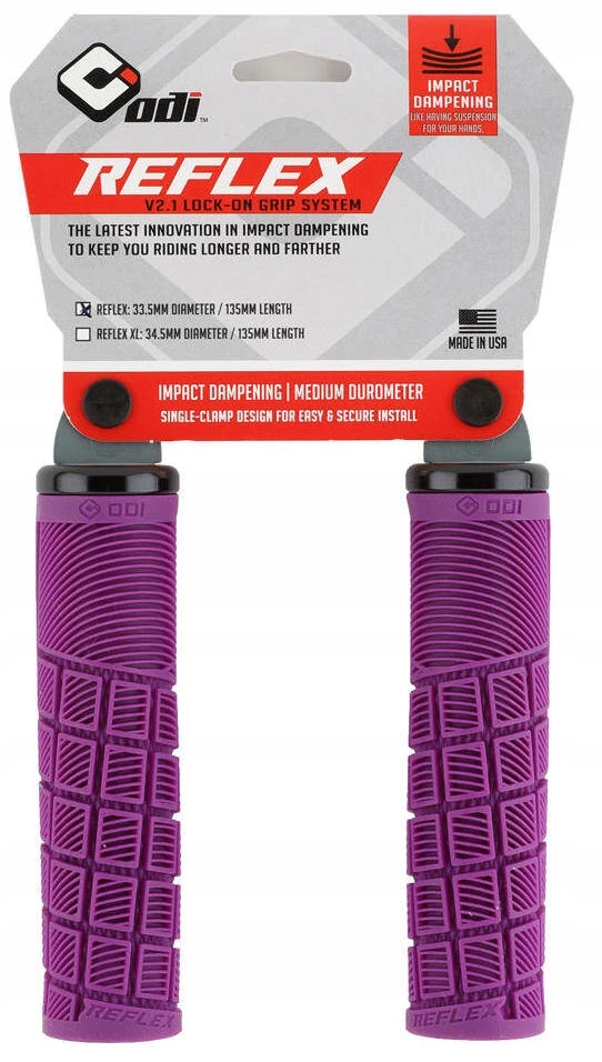 ODI MTB GRIPS REFLEX V2.1 BIKE GRIPES PURPLE 135mm violetinė
