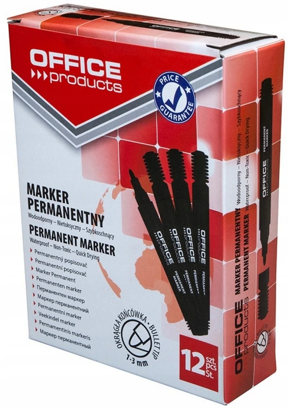 Office Products Permanentinis žymeklis, 1-3mm, juodas