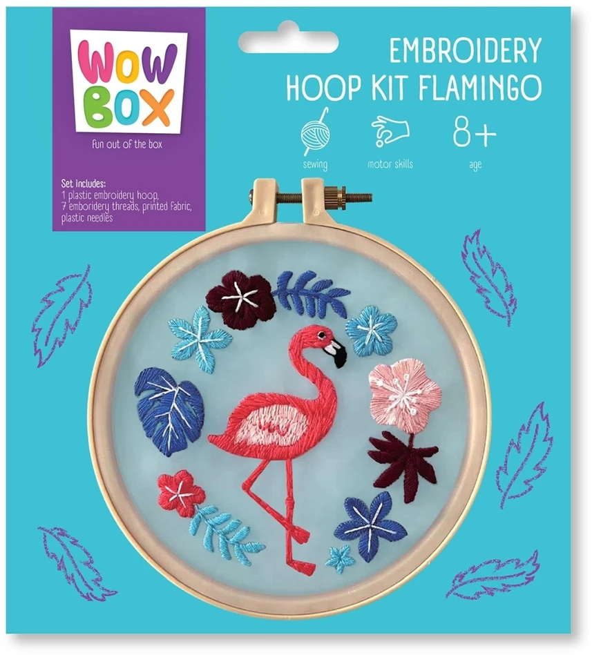 TM Toys „Wow Box“. Rinkinys siuvinėjimui – flamingas