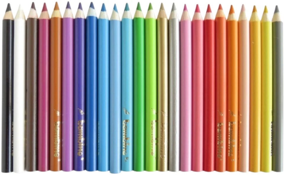 Office Kredki ołówkowe Bambino 24 Kolory Jumbo DREWNIANA OPRAWA + TEMPERÓWKA