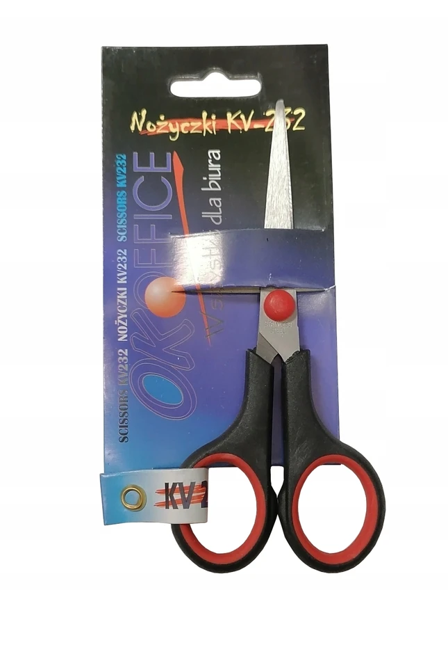 Office Ok Biuro reikmenų žirklės biurui mokykloms plieniniai peiliukai 14 cm 1 vnt