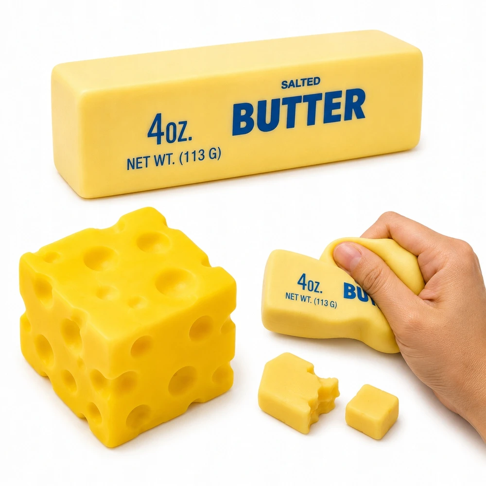 Okami 13 Squishy antistresinių kukulių Squishy kubelių rinkinys meškiuko sūrio sviesto