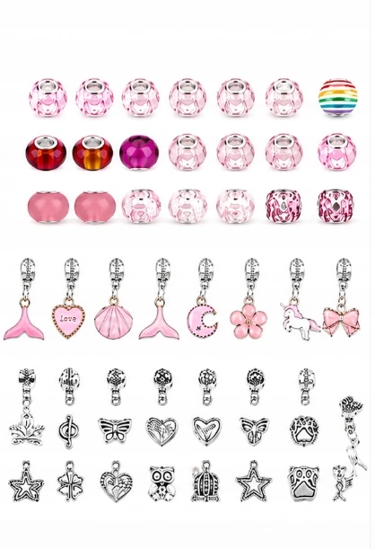 OKAMI „Charms Beads“ apyrankių gaminimo rinkinys vaikams „pasidaryk pats“ papuošalų rinkinys