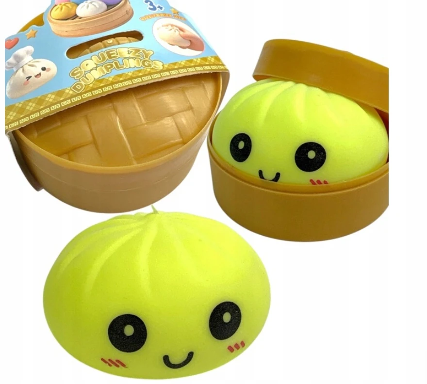Okami Didelis Squishy Dumpling XXL, antistresinis Slow Rising koldūno rankena