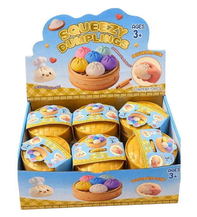 Okami Didelis Squishy Dumpling XXL, antistresinis Slow Rising koldūno rankena