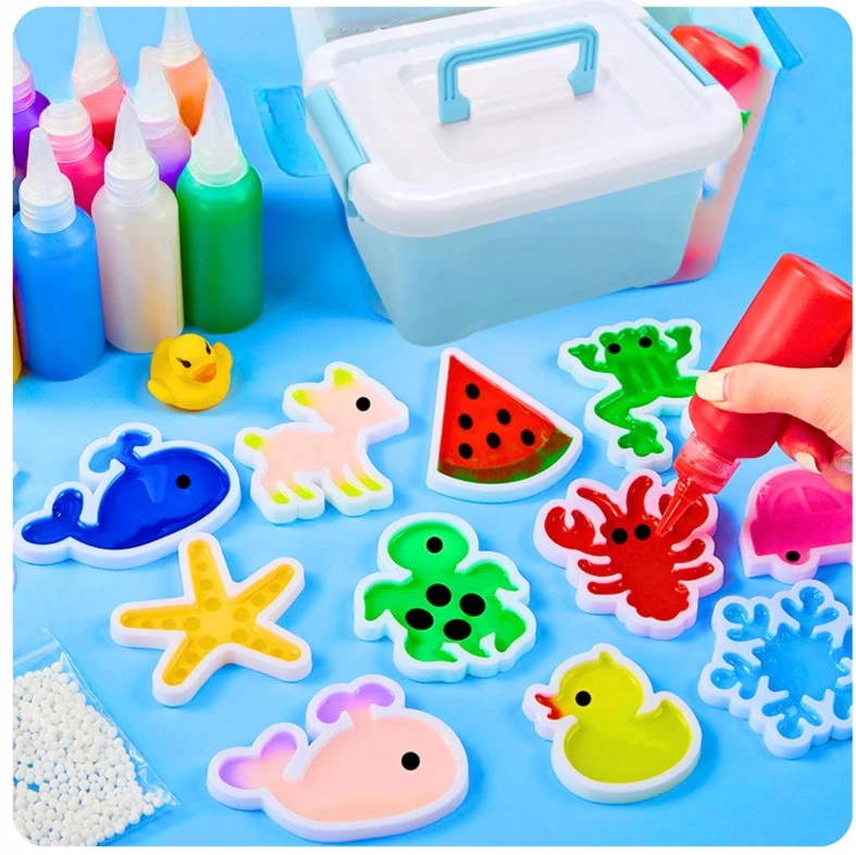 Okami Magic Jelly AQUA vandens geliai 22in1 kūrybiškas 3D plastilinas vaikams