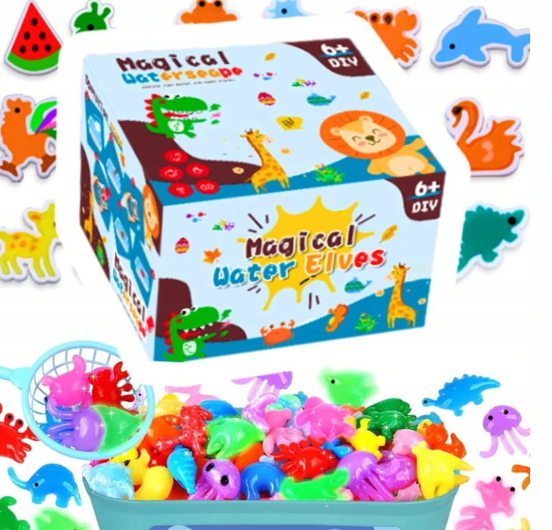 Okami Magic Jelly AQUA vandens geliai 22in1 kūrybiškas 3D plastilinas vaikams