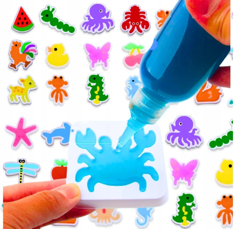 Okami Magic Jelly AQUA vandens geliai 22in1 kūrybiškas 3D plastilinas vaikams