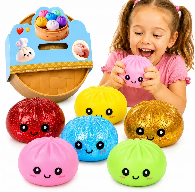 OKAMI Rinkinys 3in1 Squishy purus kukuliai kukuliai Blizgantis sviestinis sūris