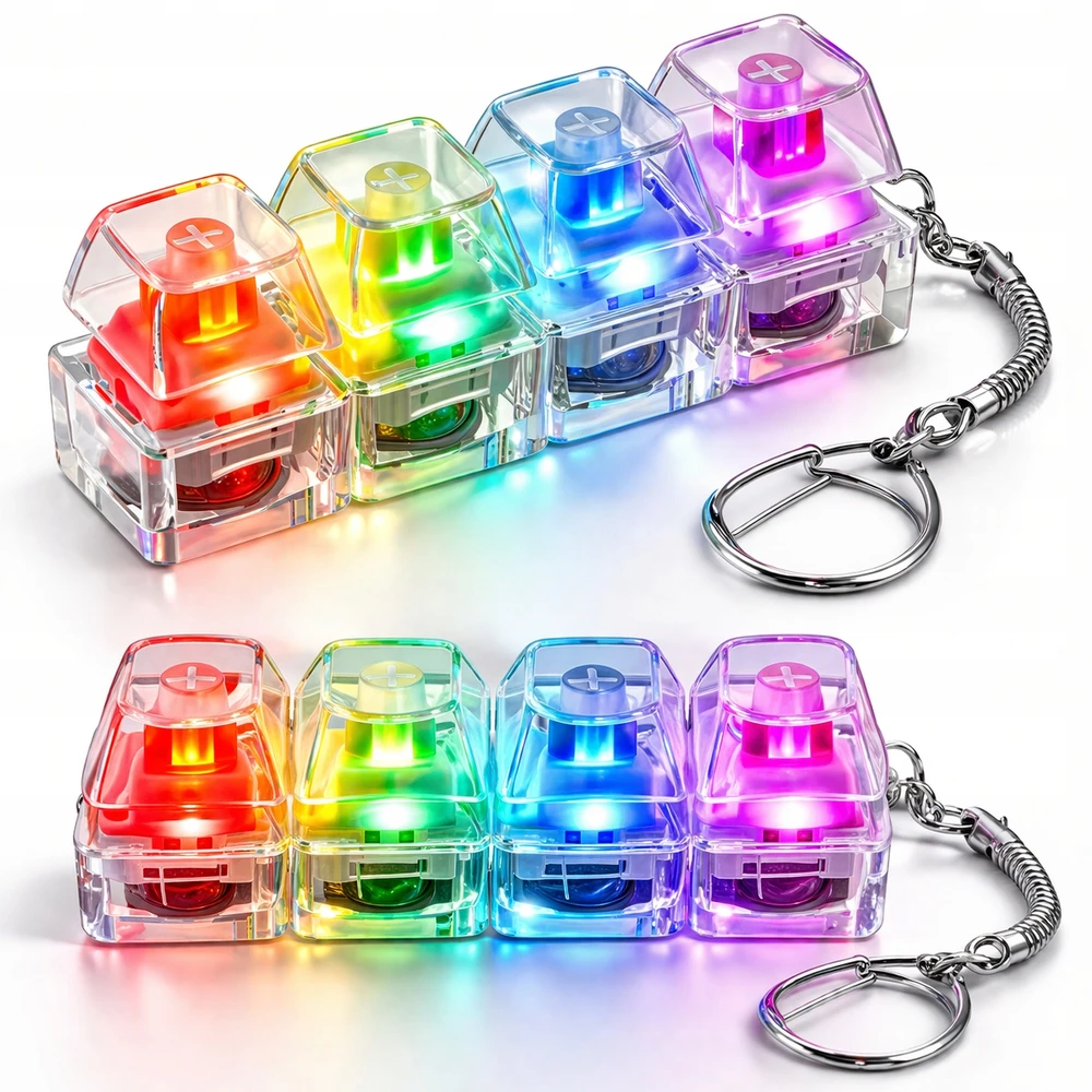 Okami Rinkinys 4in1 Squishy squishy koldūnų kukuliai GLITTER BUTTER CHEESE CLICKER LED