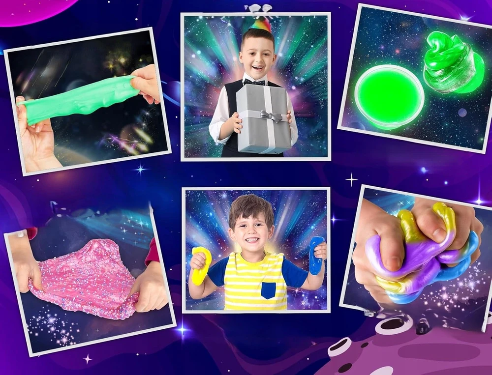 Okami SLIME GAMYBOS RINKINYS DIDELIS Blizgantys DOVANA SPALVINGI PRIEDAI