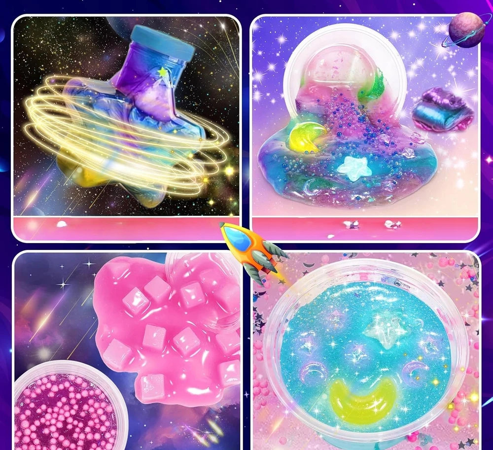 Okami SLIME GAMYBOS RINKINYS DIDELIS Blizgantys DOVANA SPALVINGI PRIEDAI