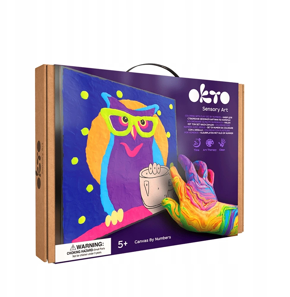 „OKTO 3D ARTISTIC KIT“ „pasidaryk pats“ modeliavimas ir tapyba „Pelėda“