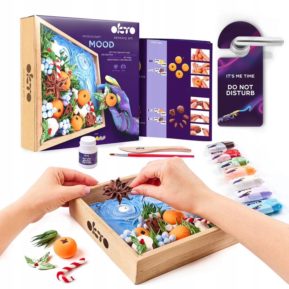 Okto Kūrybinis rinkinys Modeliuojamosios masės – 3D paveikslas Wood&Craft Joy (21*21cm)