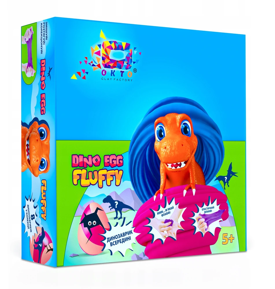 Okto Slime masė Lovin Dino Egg Fluffy, 1 vnt.