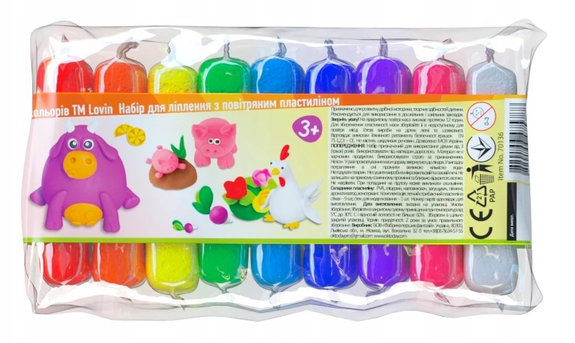 Okto Žaidimų tešla Modeliavimo rinkinys vaikams 12 SPALVŲ Lovin