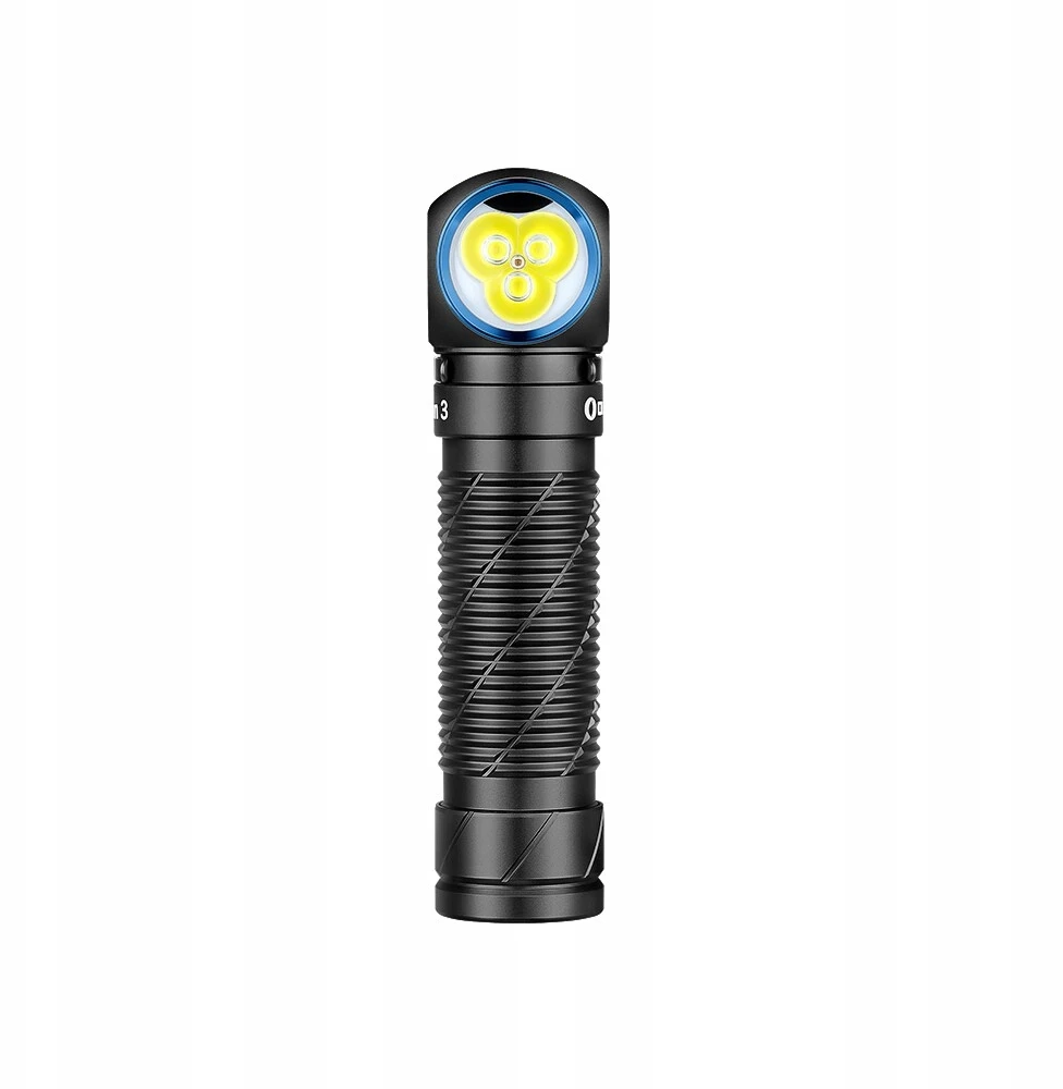 Olight Perun 3 juodas EDC žibintas ir kampinis žibintuvėlis su 3000 liumenų galva