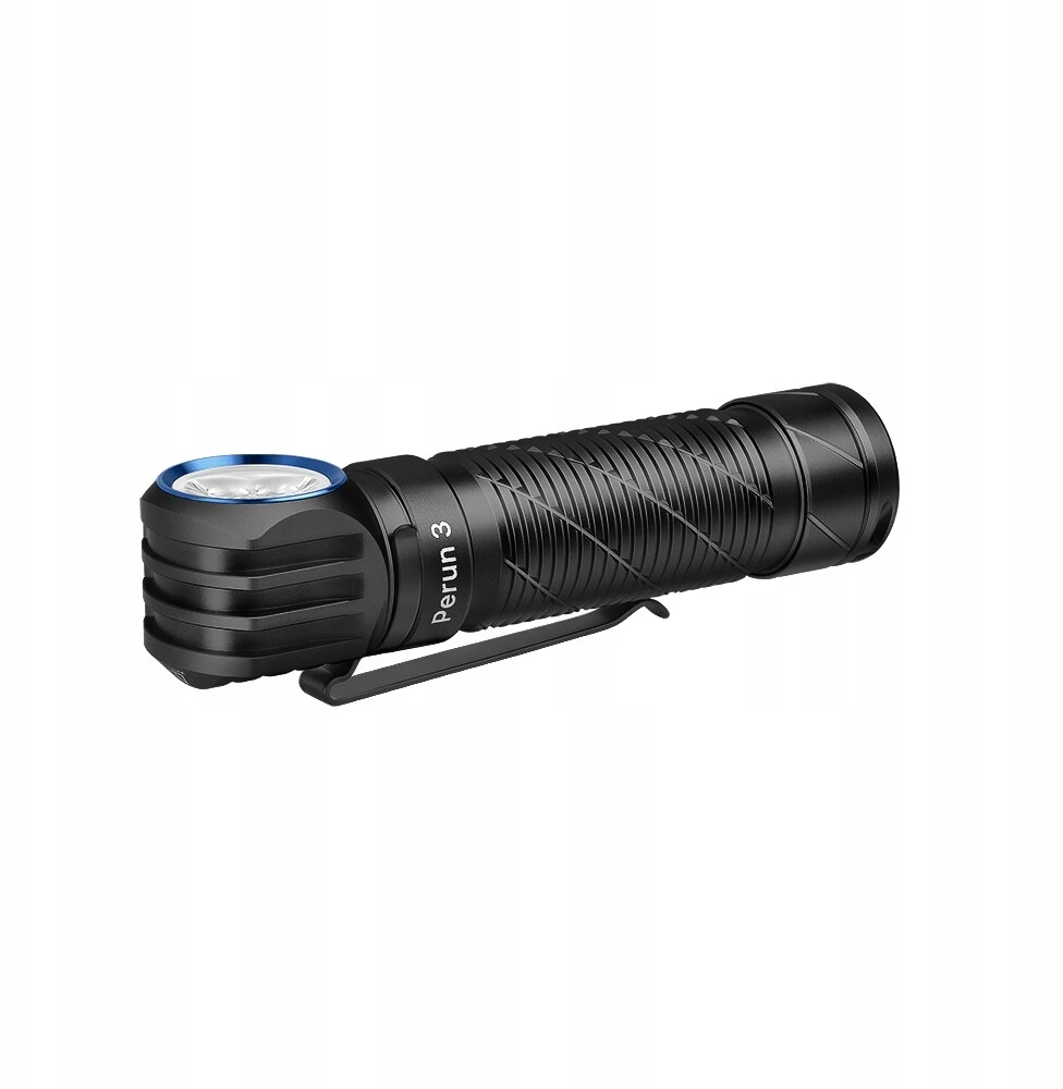 Olight Perun 3 juodas EDC žibintas ir kampinis žibintuvėlis su 3000 liumenų galva