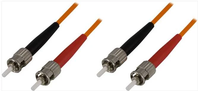 OM1 optinis kabelis DELTACO, ST - ST, duplex, UPC, 62,5/125, 1,5m, oranžinis / FB-31-5