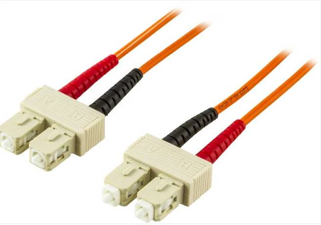 OM1 optinis kabelis DELTACO, SC - SC, duplex, UPC, 62,5/125, 20m, oranžinis / FB-520