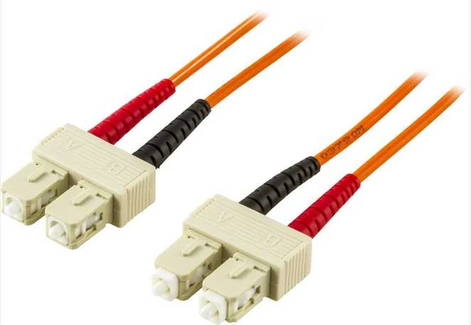 OM1 optinis kabelis DELTACO, SC - SC, duplex, UPC, 62,5/125, 5m, oranžinis / FB-55