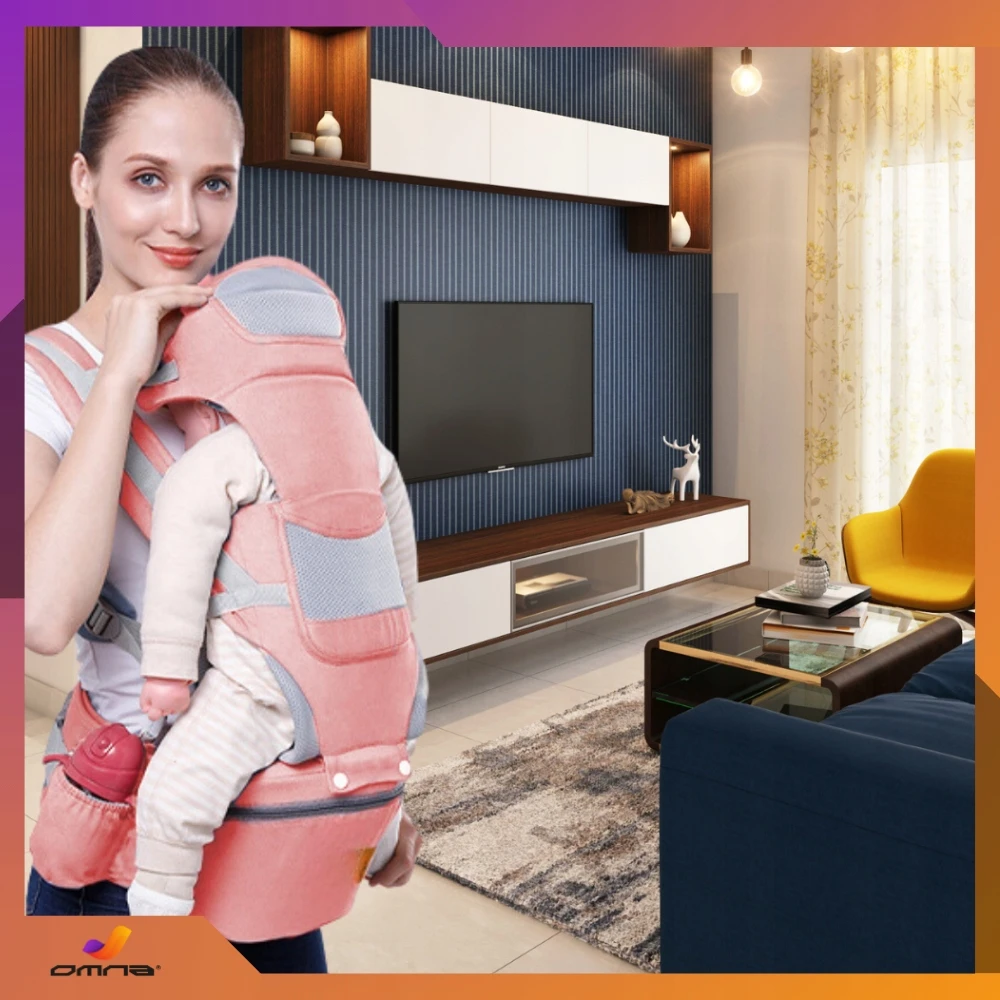 Omna 15 viename nešynė, ergonomiška nešynė ant klubų, 25 kg sėdynė