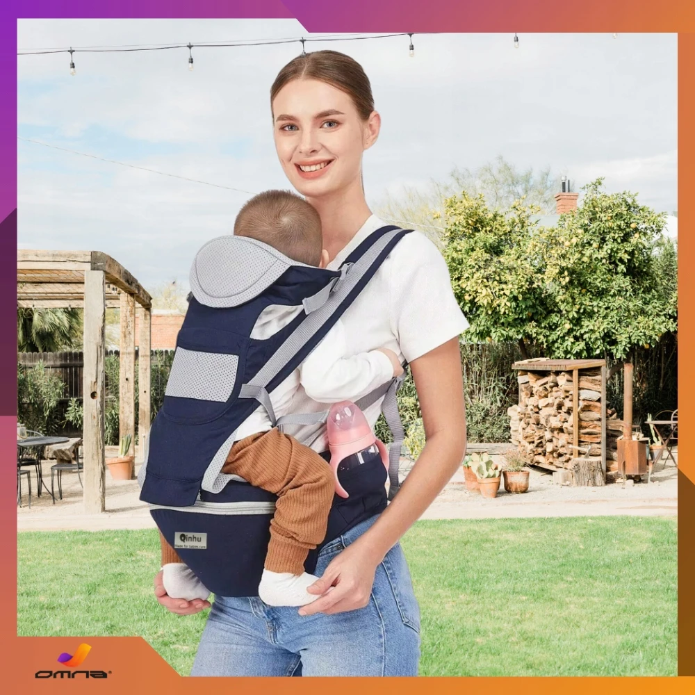 Omna 15 viename nešynė, ergonomiška nešynė ant klubų, 25 kg sėdynė