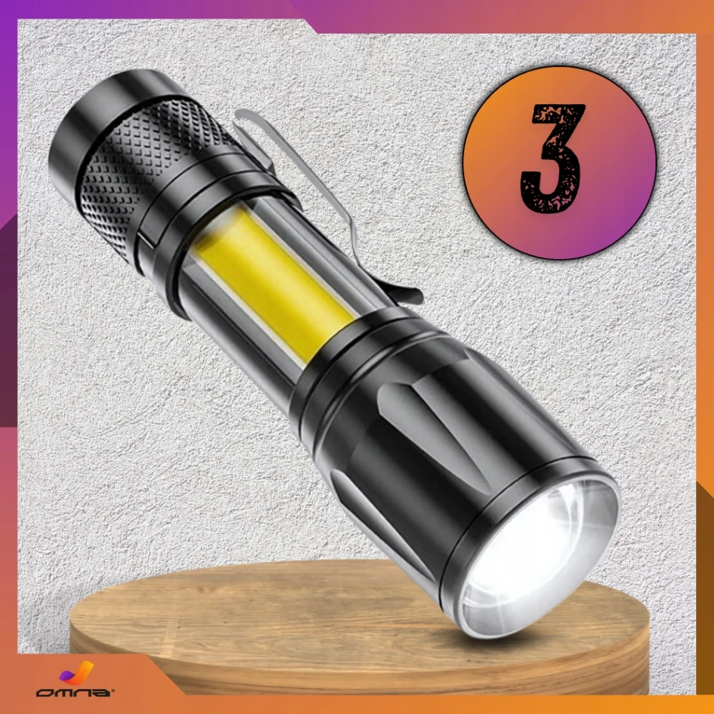 Omna 3 CREE LED žibintuvėlių rinkinys Taktiniai kariniai taktiniai žibintuvėliai