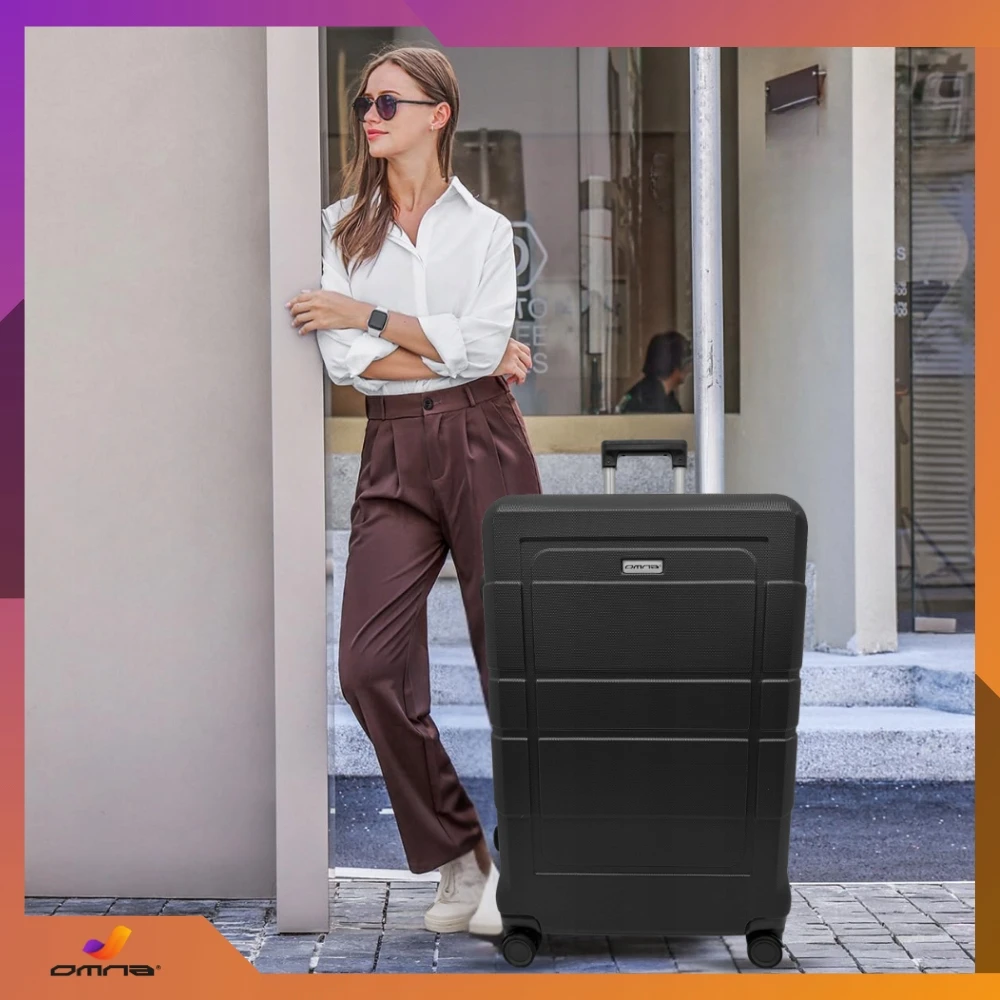 Omna Didelis kelioninis lagaminas su ratukais XXL ABS lagaminai bagazine su ratukais 94L