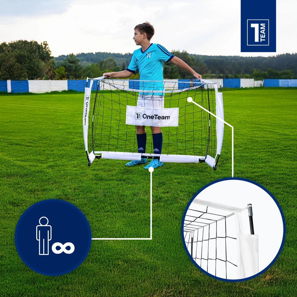 OneTeam Flex Square futbolo vartai 120x80 cm
